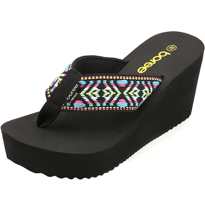 拖鞋女夏季松糕外穿时尚凉鞋坡跟