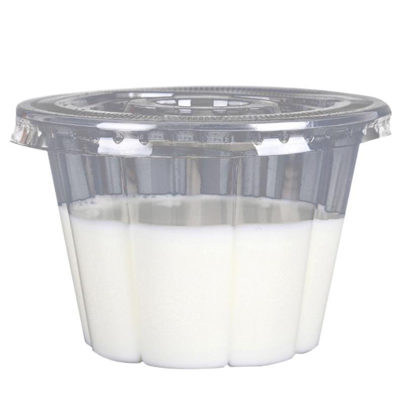 带盖透明塑料双皮奶龟苓膏慕斯杯