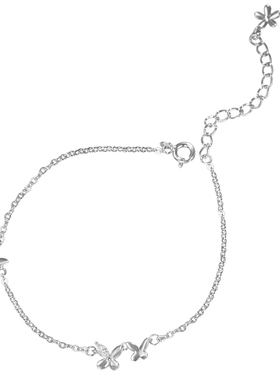 吴越老银铺足银999蝴蝶手链