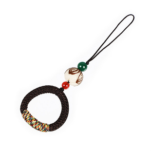 手机挂绳短款菩提莲花古风钥匙手提绳子手工编织防丢指环扣小饰品