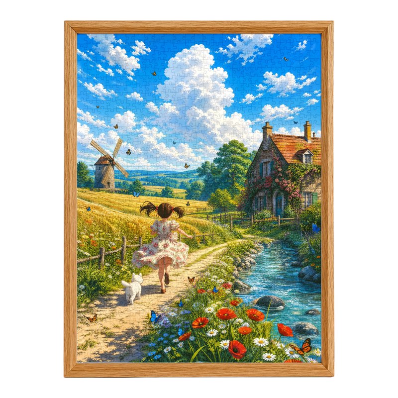田园小屋趣成人拼图1000片风景油画一千片高难度减压手工装饰画