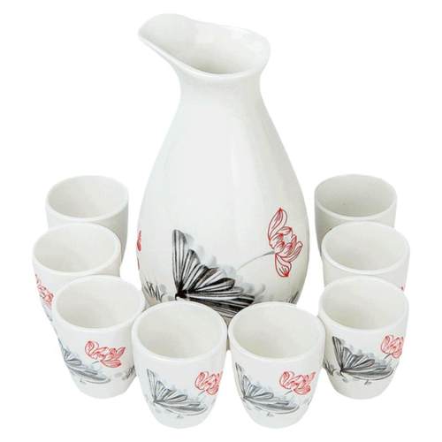 家用白酒盅水墨风陶瓷烈酒杯酒壶分酒器喝酒杯子日式清酒酒具套装