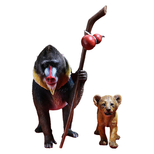 Mr.Z官方正品1/6山魈&幼狮高仿真小狮子动物模型潮玩手办家居摆件