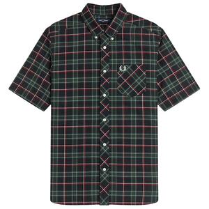 FREDPERRY格纹短袖衬衫时尚英伦