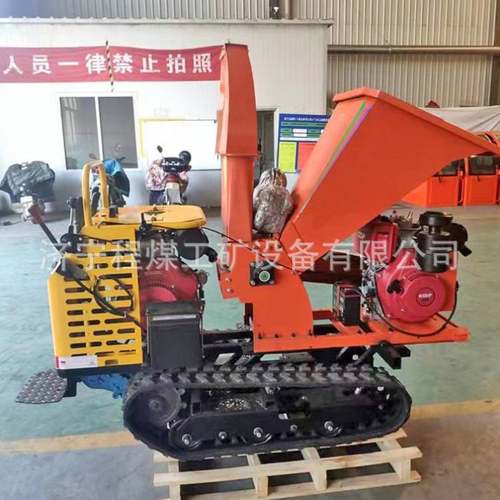 小型履带粉碎机设备卧式树枝粉碎机器批发多功能树枝秸秆粉碎机