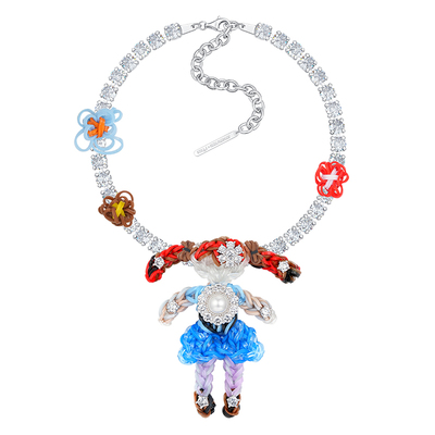 YVMIN尤目x SHUSHUTONG 橡皮筋女孩宝石项链生日礼物