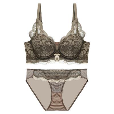 歌瑞尔蕾丝内衣女套装聚拢小胸收