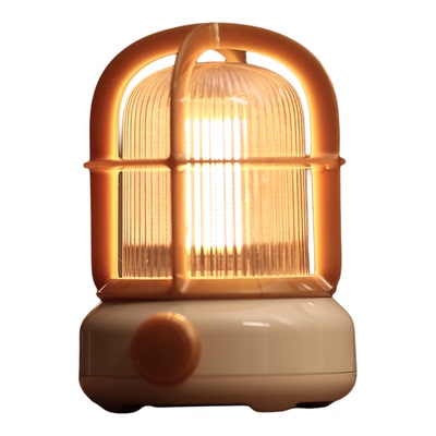 顽豹复古氛围小夜灯高级感仿钨丝舱壁灯充电式桌面卧室露营中古风