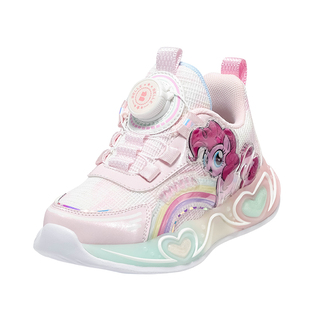 百丽童鞋小马宝莉联名闪灯运动鞋秋冬新款女童跑步鞋儿童亮灯鞋子