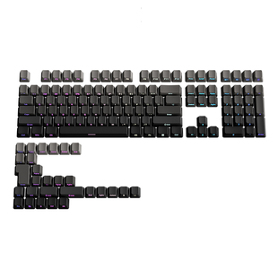 腹灵微尘键帽OEM侧刻PBT渐变透光wooting60he 美加狮made68 evo80