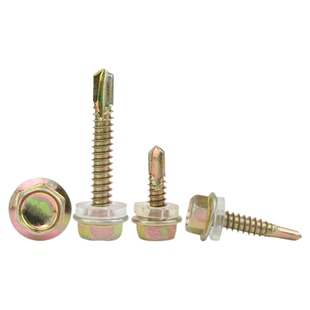 木螺丝钉外六角加长自攻钻尾华司尖头自攻钻燕尾螺钉法兰面木钻钉