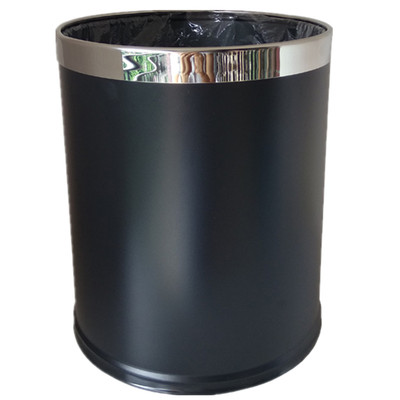 酒店客房圆形无盖10升垃圾桶家用