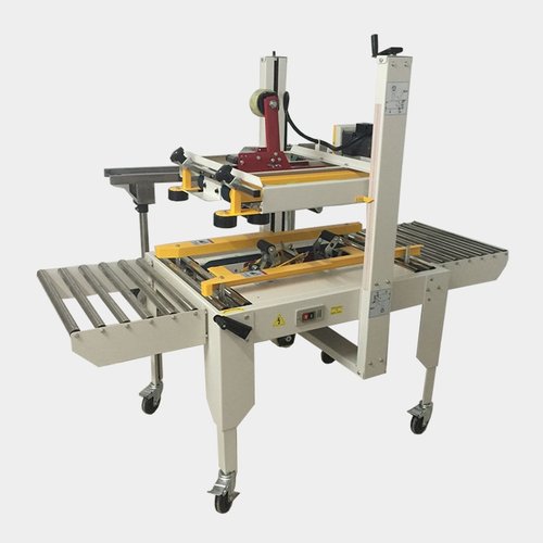 生产销售半自动纸箱封箱机 胶带封箱机 5060胶带纸箱封箱机