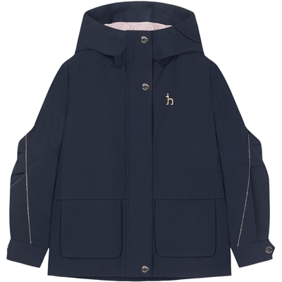 hazzys女童风衣透湿三防秋新品