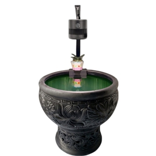 瓦缸爆藻灯古法养鱼灯圆形缸灯专用支架全光谱水草筒灯增色吉罗灯