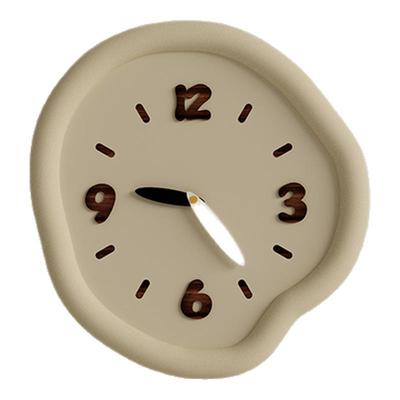 创意挂钟奶油时钟小众时尚简约表盘客厅静音挂表现代艺术装饰摆件