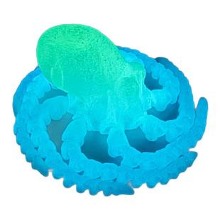 3D打印夜光章鱼玩具立体仿真小动物模型关节可动桌面摆件装饰品三
