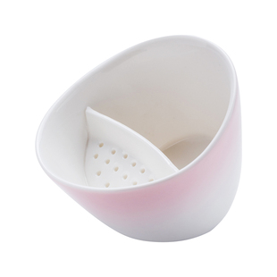 国外爆款女士摇摆倾斜杯赖人泡茶杯创意个性陶瓷杯子过滤水杯礼品