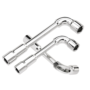 L型套筒扳手烟斗型弯头穿孔7字型扳手双头外六角套筒轮胎汽修工具