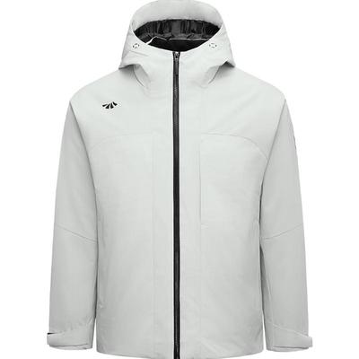 海澜之家连帽拉链鸭绒保暖羽绒服