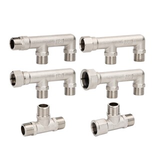 燃气煤气专用天然气外丝F三通全铜4分三外外内4分燃气表转换接头