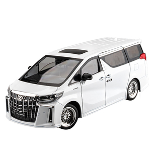 丰田埃尔法1:18合金车模仿真汽车模型儿童面包车高端玩具男孩礼物