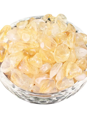 天然黄水晶曼扎盘家用宝石