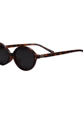 小扁椭圆偏光复古奶奶风墨镜