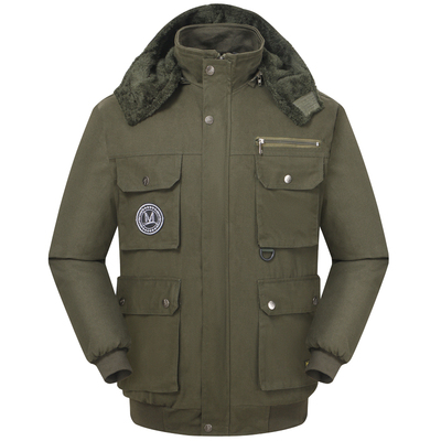 特大号加绒加厚夹克工作服棉大衣