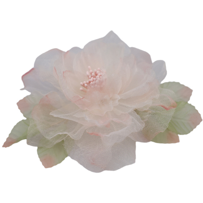 粉色芙蓉花汉服配饰花朵唐风簪花