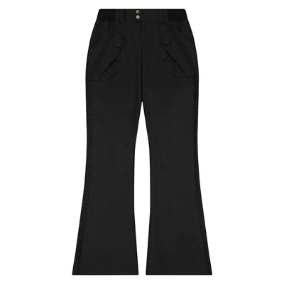 LUVISTRUE EL RIBBON BOOTCUT PANTS（黑色） MU韩国官网直邮进口
