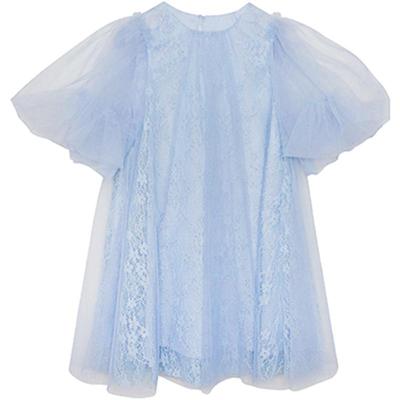 Qimoo时尚优雅舒适泡泡袖连衣裙