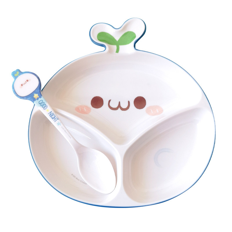 希尔长草颜团子儿童餐盘分格卡通