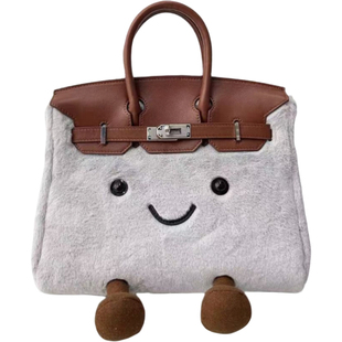 小众设计感小精灵毛绒斜挎包上班小拎包高颜值可爱手提包包凯莉包