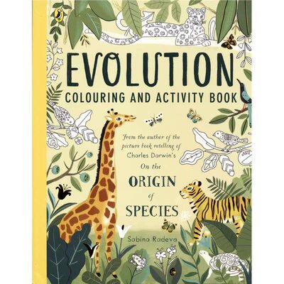 Evolution Colouring and Activity Book 物种起源 幼儿涂色活动书 生物进化论 百科知识 趣味谜题 益智小游戏 英文原版进口图书