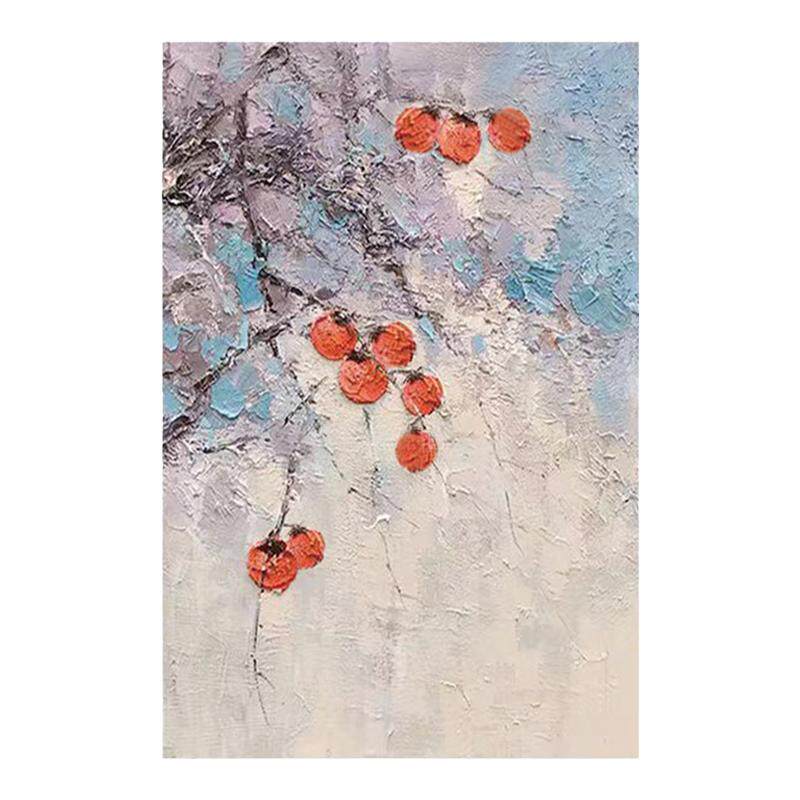 白鹿艺术手绘油画大芬柿子印象画
