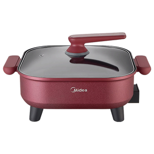 美的电火锅多功能一体锅家用电煮锅电炒菜烤肉电热不粘锅料理机