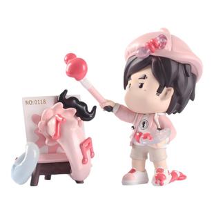 周杰伦手办限量版周同学系列艺术大师周情人节新年礼物纪念品粉色