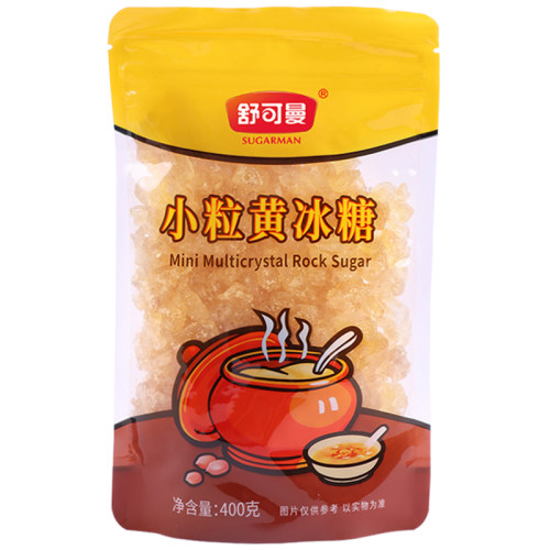舒可曼小粒黄冰糖400g*3包老冰糖土冰糖甘蔗冰糖柠檬酵素烹饪调味