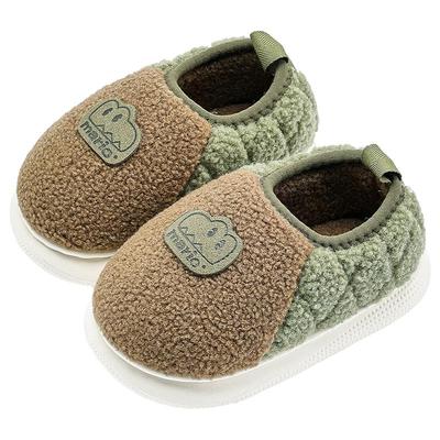 幸福玛丽冬季儿童卡通棉拖鞋