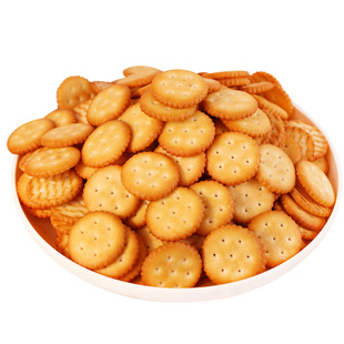 小奇福饼干1000g纽扣汉堡酥饼干dly雪花酥专用盐岩小圆饼烘焙材料