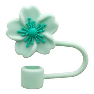 适用Stanley吸管杯海棠花防尘吸管帽10mm食品级硅胶不锈钢吸管塞