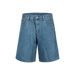 Remedy 美式潮牌复古水洗牛仔短裤夏季国潮宽松直筒休闲五分裤男