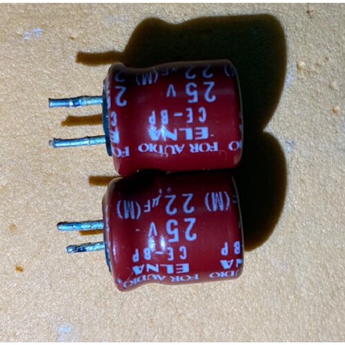 议价日本依娜foraudio红袍25V22UF音频专用耦合电容维修