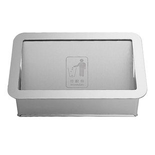 304不锈钢柜门开孔装饰盖子侧开口垃圾桶橱柜嵌入式内推盖投递口