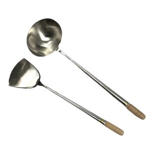 香港陈枝支记第二代铲勺子商用老式304不锈钢炒铲勺酒店厨师专用