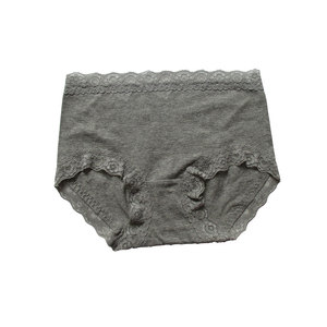 女士纯棉内裤 全棉中腰蕾丝边三角裤头 包臀舒适透气底裤3条包邮