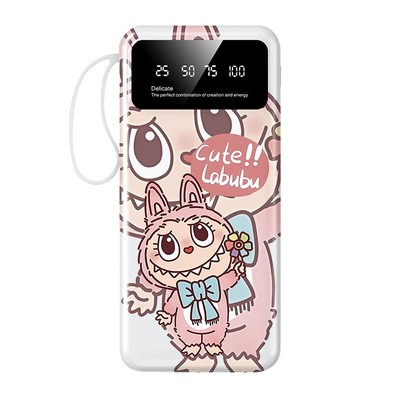 【3C认证】卡通怪兽充电宝20000毫安10000移动电源快充便携自带线