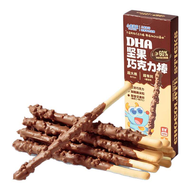 小鹿蓝蓝DHA坚果巧克力棒磨牙宝宝饼干