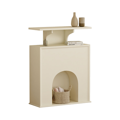 奶油风玄关柜烤漆工艺入户屏风